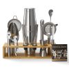 Cocktail Shaker Set 13 Pcs Bartender Kit Stainless Steel Bar Tool Set Silver
