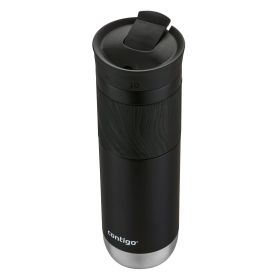 Black 24oz Stainless Steel Travel Mug – Contigo Byron 2.0 with SNAPSEAL Lid & Grip – Hot/Cold Insulated