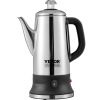 VEVOR 12-Cup Electric Percolator Coffee Pot, 304 Stainless Steel Coffee Percolator with Keep Warm Function & Heat-Resistant Handle, Classic Coffee Mak