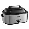 VEVOR Electric Roaster Oven, 24 QT Turkey Roaster Oven with Self-Basting Lid, 1450W Roaster Oven with Defrost & Warm Function, Adjustable Temp, Remova