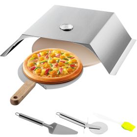 VEVOR Pizza Oven Kit, Stainless Steel Grill Pizza Oven, Pizza Maker Kit for Most 22" Charcoal Grilll, Grill Pizza Oven Kit Including Pizza Chamber, 13