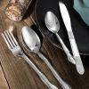 Product Name : Deluxe Premium Cutlery Flatware Set for the Home - Stainless steel cutlery service with 1 dinner fork, 1 dinner knife, 1 dinner spoon a