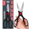 Heavy Duty Multi-Purpose Kitchen Scissors, Food Scissors, Sharp Scissors with Nutcrackers, Bottle Opener, Can Opener, Vegetable Cutting Scissors, Chop
