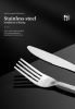 Product Name : Deluxe Premium Cutlery Flatware Set for the Home - Stainless steel cutlery service with 1 dinner fork, 1 dinner knife, 1 dinner spoon a
