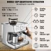 VEVOR Espresso Machine with Grinder, 15 Bar Semi-Automatic Espresso Coffee Maker with Milk Frother Steam Wand, Removable Water Tank & Pressure Gauge f