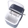 Ice Maker Countertop, Portable Ice Machine, Self-Cleaning Ice Makers with Basket and Scoop, 9 Cubes in 6 Mins, 26 lbs per Day, Ideal for Home, Kitchen