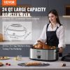 VEVOR Electric Roaster Oven, 24 QT Turkey Roaster Oven with Self-Basting Lid, 1450W Roaster Oven with Defrost & Warm Function, Adjustable Temp, Remova