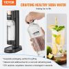 VEVOR Sparkling Water Maker, Soda Maker Machine for Home Carbonating, Seltzer Water Starter Kit with BPA-free 1L PET Bottle, 2 CO2 Cylinders, Compatib