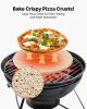 VEVOR Pizza Stone, 16 in Round Pizza Stone, 0.67" Thick Extra Large Baking-Stone with Rack Stand, 1450°F Heat-Resistant Cooking Stones, for Kitchen Ov