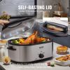 VEVOR Electric Roaster Oven, 24 QT Turkey Roaster Oven with Self-Basting Lid, 1450W Roaster Oven with Defrost & Warm Function, Adjustable Temp, Remova