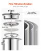 VEVOR French Press Coffee Maker, 51 Ounce 1.5 Liter Stainless Steel Coffee Press Tea Maker with Filter, Large Double Wall Insulated French Presses Col