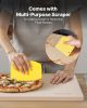 Pizza Stone, 15 x 12 in Rectangular Cordierite Pizza Stone, Extra Large Baking-Stone with Scraper, 0.6 in Thick Heat-Resistant Cordierite, for Kitchen