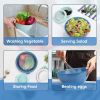 Mixing Bowls with Airtight Lids Set of 6, Plastic Nesting Bowls Prep Bowls for Mixing, Serving, Kitchen Preparing, Storage, Microwave & Freezer Safe