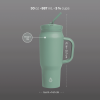 Stainless Steel Basin Travel Mug with Silicone Straw 30 oz, Sage