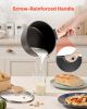 2.5 QT Saucepan, Nonstick Saucepan with Tempered Glass Lid, Multipurpose Cooking Sauce Pot with Detachable Handle, Sauce Pan Small Kitchen Cooking Pot
