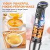 1100W Immersion Hand Blender, Stainless Steel Stick Blender with 12-Speed & Turbo Mode, TENKER 5-in-1 Handheld Blender with 600ml Mixing Beaker with L