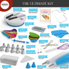 100Pcs Cake Decorating Supplies Kit - Cake Turntable Set with 48 Icing Piping Tips, 20 Disposable Pastry Bags, 2 Couplers, Baking Tools for Beginners,