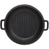 3 in 1 Pre-Seasoned Cast Iron Dutch Oven, Outdoor Camping Deep Pot, 5 Quart. Cover As A Skillet with Ribbed Bottom Design. With 1PC Iron Pot Rack, 1PC