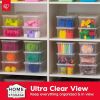 20 Pack Storage Bins with Lids Quart Shoe Boxes
