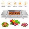 3 In 1 Foldable Charcoal Grill Fire Pit Slow Cooker 2-3 People Portable Camping Grill Stainless Steel BBQ Grill for Camping Tailgating Yard GPCT5452