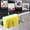 2Pcs Stainless Steel Sponge Holder for Kitchen Sink Scrub Holder for Kitchen Sink Sponge Holder Dish Scrubber Holder Kitchen Sponge Holder for Sink Ad