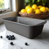 (2 pack) Nonstick 9" x 5" x 2.7" Large Bread and Loaf Pan, Meatloaf, Gray