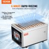 VEVOR Fried Ice Cream Roll Machine, 19.3" x 14.9" Stir-Fried Ice Cream Pan, Stainless Steel Rolled Ice Cream Maker with Compressor and 2 Scrapers, for