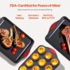 Baking Pan Set 6-Piece Nonstick Carbon Steel Bakeware Set with Silicone Handle