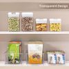 8 Pack Food Storage Organizer Bins Clear Plastic Bins for Pantry Kitchen