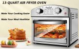 12.5 Quart 7-in-1 Convection Toaster Oven, 1500W, Stainless Steel, with 5 Pre-Set Menus – Roast, Bake, Grill, Broil, Toast, Dehydrate & Defrost, Silve