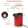 Popcorn Popper Maker Hot Air with Measure Cup And Butter Warmer 1200W Oil-Free Easy To Use 8Cups Mini Popcorn Maker Machine for Home