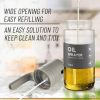 Oil Sprayer Kitchen Gadget for Cooking High Borosilicate Glass Oil Sprayer Mister, 250ml Olive Oil Spray Bottle for AirFryer, Salad, BBQ, Kitchen Baki