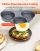 Egg Pan, 4-Cup Nonstick Egg Frying Pan, Aluminum Breakfast Omelette Skillet for Pancakes, Hamburgers, Sandwiches, with Lid, Oil Brush, Scraper, Compat