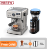 1350W Semi-Automatic Espresso Machine with Temperature Adjusting Mobile Filter Cold / Hot Espresso 20Bar Extraction Mocha Steam Temperature and Cup Vo