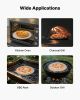 VEVOR Pizza Stone, 16 in Round Pizza Stone, 0.67" Thick Extra Large Baking-Stone with Rack Stand, 1450°F Heat-Resistant Cooking Stones, for Kitchen Ov