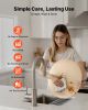 VEVOR Pizza Stone, 16 in Round Pizza Stone, 0.67" Thick Extra Large Baking-Stone with Rack Stand, 1450°F Heat-Resistant Cooking Stones, for Kitchen Ov
