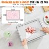VEVOR Fried Ice Cream Roll Machine, 19.3" x 14.9" Stir-Fried Ice Cream Pan, Stainless Steel Rolled Ice Cream Maker with Compressor and 2 Scrapers, for