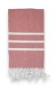 Turkish Hand Towels 100% Cotton 18x40 inch Set of 2 Decorative Kitchen Bathroom Hand Towels  Red White Stripes