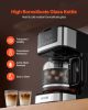 VEVOR Programmable Coffee Maker, 12 Cup Programmable Drip Coffee Makers with Touch Screen, 4-Hour Keep Warm Coffee Makers Drips, 2 Brew Strengths Drip