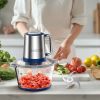 KOIOS Electric Food Chopper Processor Vegetables Meat Grinder Mixer 2L Glass Clear Bowl