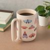 Stoneware Soft Touch Butterfly Mug, 22 fl oz