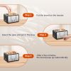 4 Slice Toaster Stainless Steel Retro Toasters, Bagel, Defrost, Reheat, Cancel Function 6 Shade Settings Removable Crumb Tray Auto Pop-Up, Kitchen App