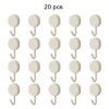 20pcs Self Adhesive Wall Hook Kitchen Bathroom Hook Strong Without Drilling Non-Marking Hook Door Towel Hanger Cute Hook Storage