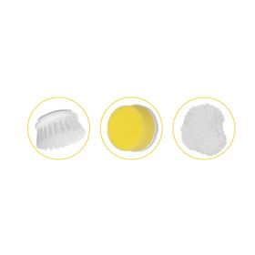 Electric Cleaning Brush Rechargeable Cleaner Handheld Bathtub 3 Brush Head Toilet Wash Brush Kitchen Bathroom Sink Cleaner Tool (Color: 3pcs brush head, Ships From: China)