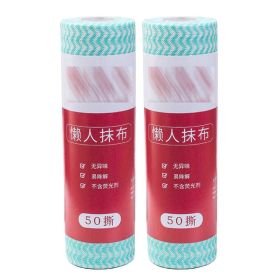 2 Rolls Disposable Kitchen Paper Towels Kitchen Paper Tissue (Option: Green)