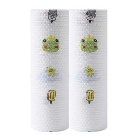 2 Rolls Disposable Kitchen Paper Towels Kitchen Paper Tissue (Option: Frog)