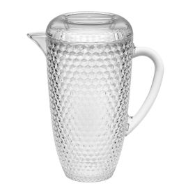 2.5 Quarts Water Pitcher with Lid, Unbreakable Plastic Pitcher, Drink Pitcher, Juice Pitcher with Spout BPA Free (Option: Diamond Cut)