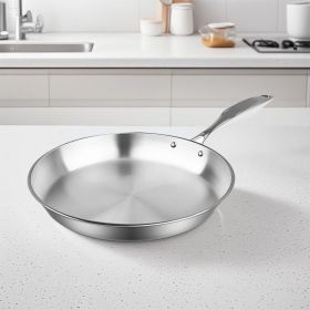 SOGA Stainless Steel Fry Pan Frying Pan Top Grade Induction Cooking FryPan (Option: 26cm)
