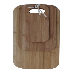 Oceanstar 3-Piece Bamboo Cutting Board Set (Option: Brown)