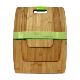 Oceanstar 3-Piece Bamboo Cutting Board Set (Option: Light Brown)